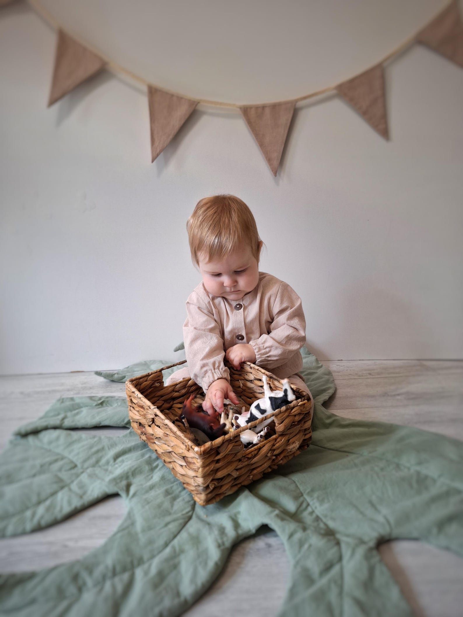 Lullowear® Handgefertigtes Baby-Set aus Bio-Baumwolle mit Langarmshirt & Jogginghose